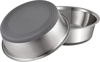 Nonslip Stainless Steel Dog Bowls, 3.8 US Cup Each - 7.6 Cup