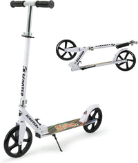 TENBOOM folding kick scooter with 8 inch wheels, rear brake and adjustable handlebar - view 2