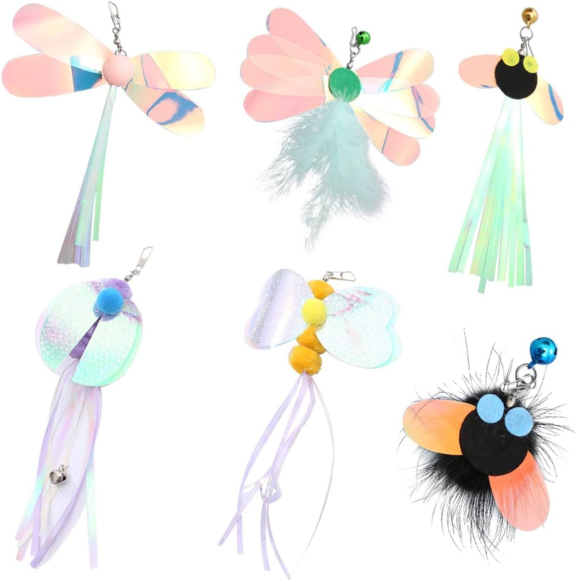 Cat Insect Feather Toys Replacement Cat Toy Wand Refills - Style 3