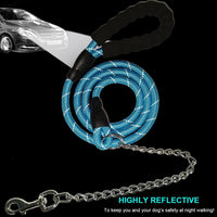 BTINESFUL 6FT Chewproof Dog Leash - blue - image 4