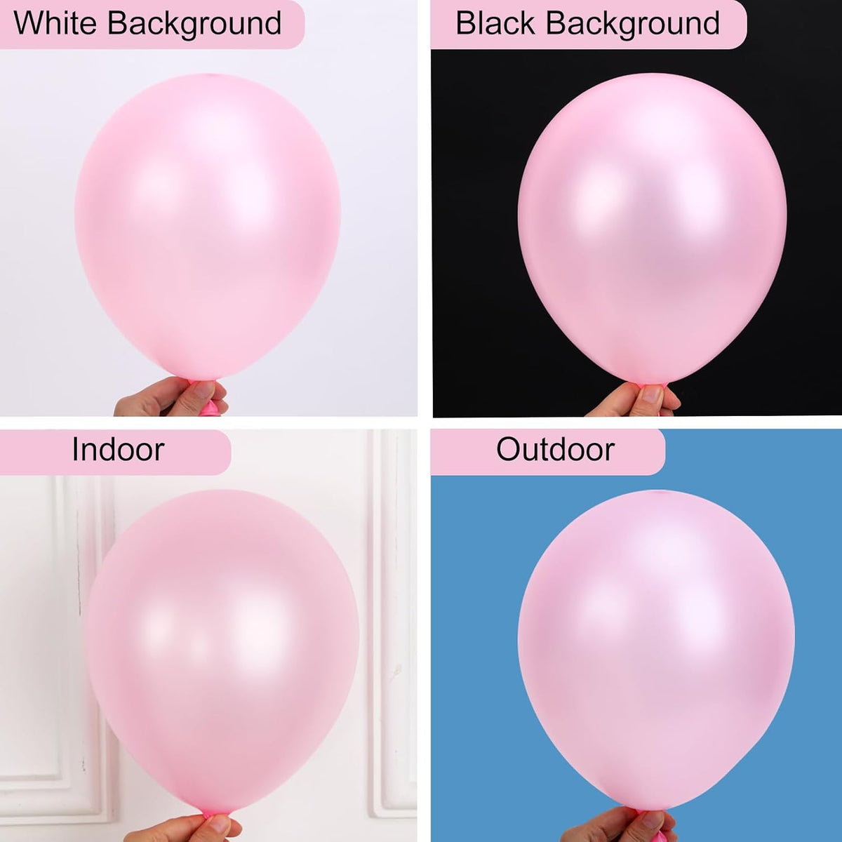 RUBFAC Gold Balloons Different Sizes Chrome Gold Balloon Arch Kit - Pearl Pink - image 4
