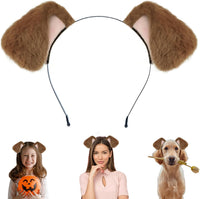 Beviliu Dog Ears Golden Movable - Brown & Pink / 1 Count (Pack of 1)