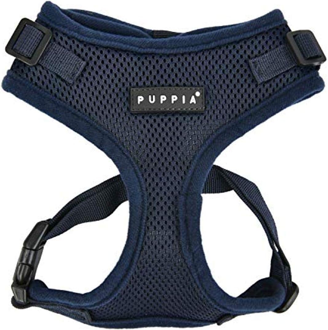 Authentic Puppia RiteFit Harness with Adjustable Neck - Navy / X-Large