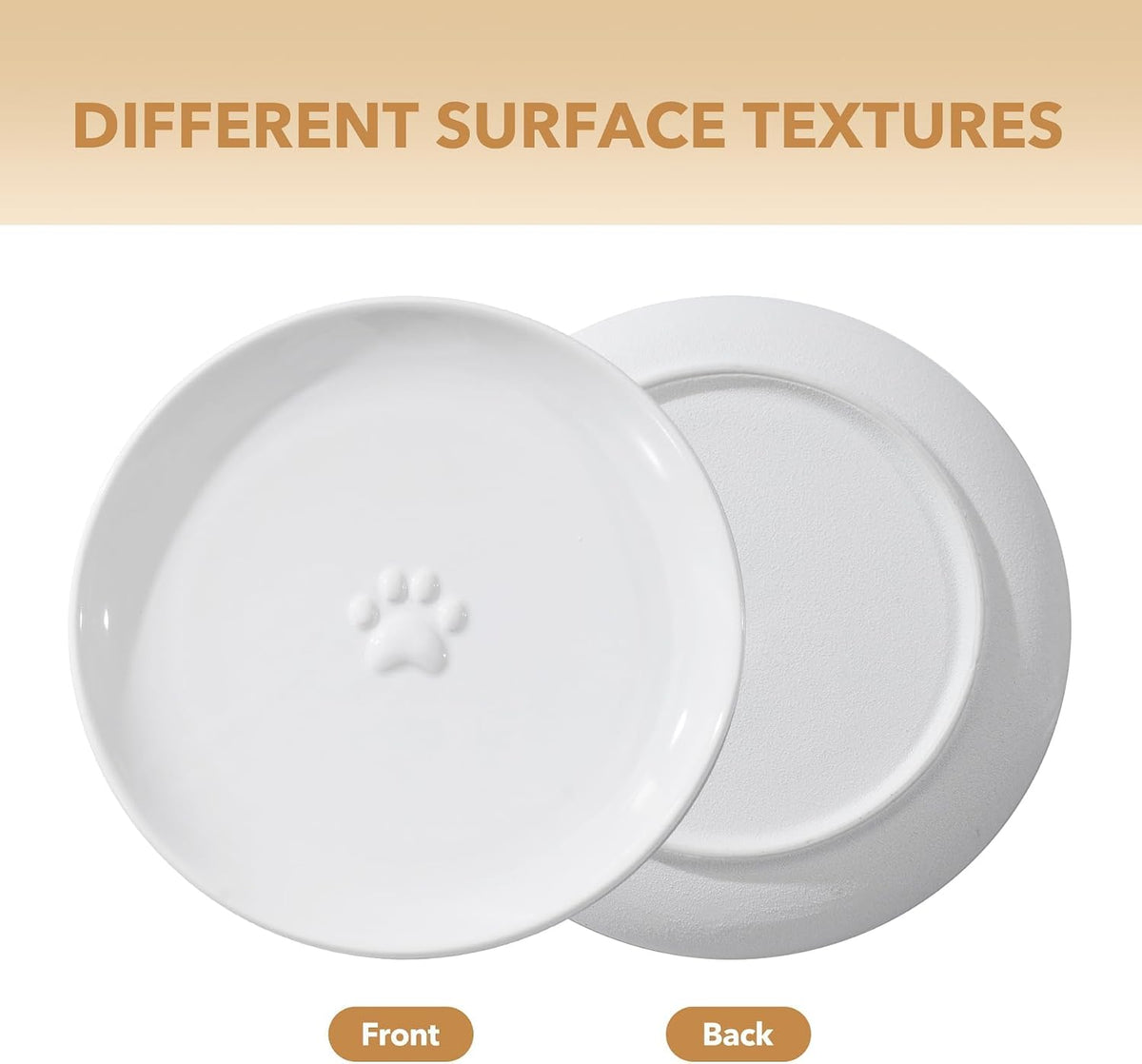 Elevated Cat Bowls, Cat Food and Water Bowl Set - White / 2 Bowls - image 4