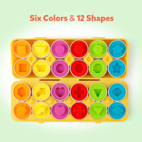 Coogam Matching Eggs 12 pcs Set Color & Shape Recoginition Sorter - image 2