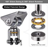 SELEWARE stainless steel swing hanger, heavy duty ceiling mount with swivel - view 28