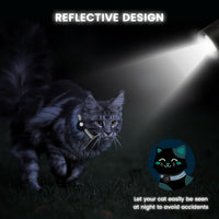 AirTag Cat Collar, Reflective Kitten Collar Breakaway – Essentials for Cats - Black/Gray - image 3