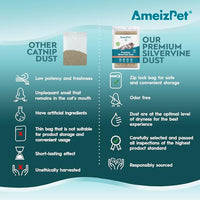 Silvervine Dust for Cats, Catnip Alternative for Training & Play, Cat & Kitten Behaviour Dust 35g (0.08 Oz)
