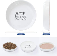 Shallow Wide Elevated Cat Bowls Whisker Fatigue – Essentials for Cats - Grey / Plate with mat(3 pack) - image 3