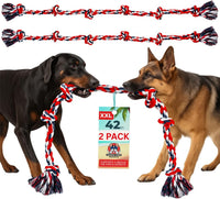 Pacific Pups Products Giant Dog Rope Toy - Red / 2 Pack