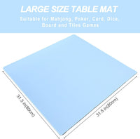 Gustaria green mahjong mat on a square table with tiles and 3 dice - view 14