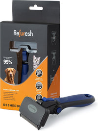 Deshedding Brush for Short/Medium-Hair Dogs & Cats - blue / Medium