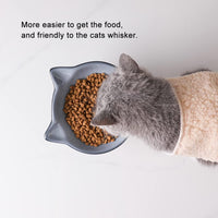 Nihow Ceramic Basic Cat Bowls: 5 Inch Cat Bowl for Food & Water – Essentials for Cats - 6.8 OZ+15.5 OZ / Gray - image 3