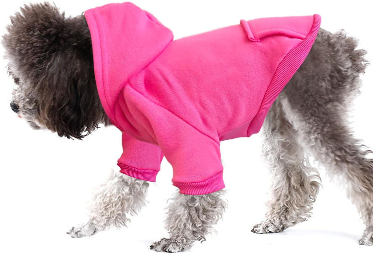 Soft Dog Hoodies for Small Dogs - Rose red / X-Large - image 3