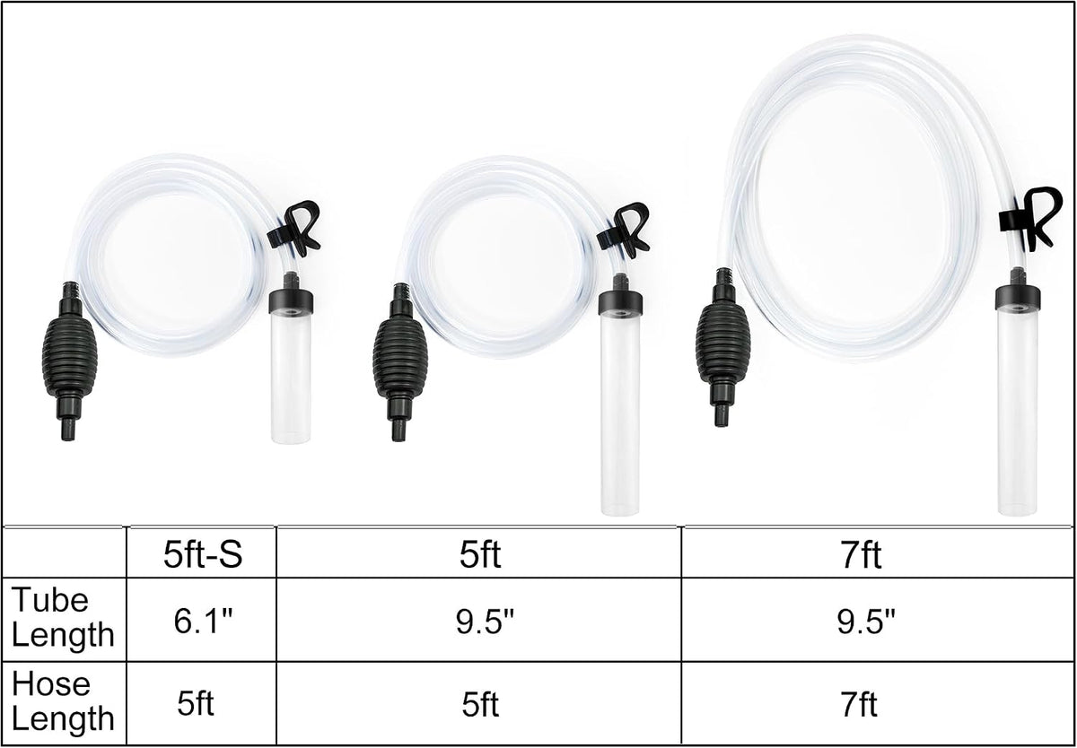 Laifoo 5ft-S Aquarium Siphon Vacuum Cleaner for Fish Tank Cleaning - 5ft-S - image 2