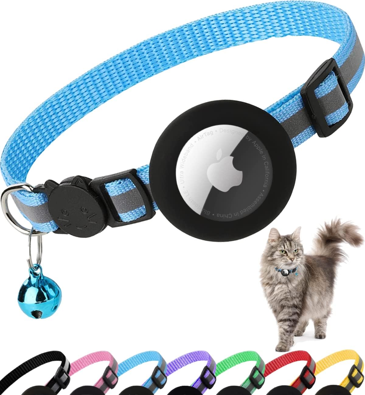 Airtag Cat Collar Breakaway - Blue