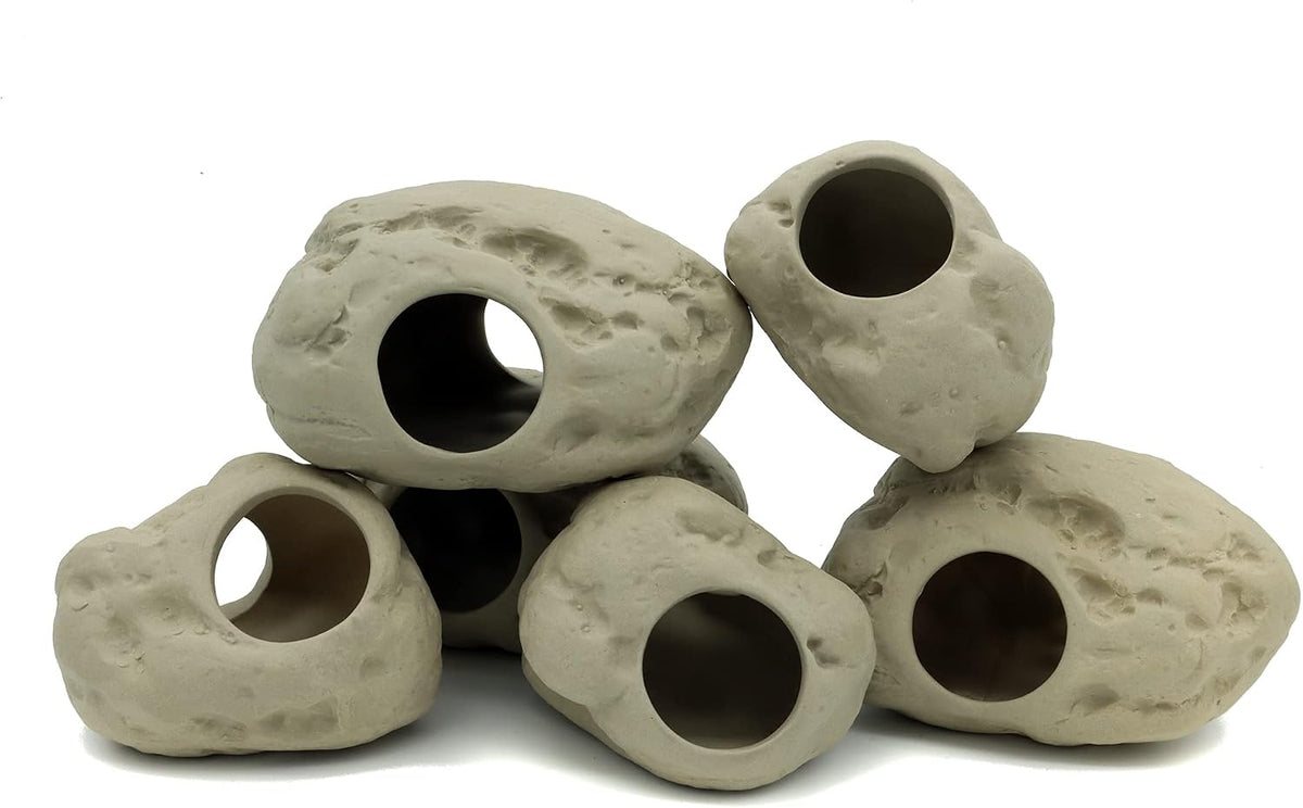 Aquarium Decoration Rock Caves, Betta Fish Tank Accessories – Essentials for Fish - 3 Small & 3 Medium - image 4