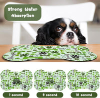 Dog Food Mats for Floors Waterproof - Green / 19"L x 12"W - image 2