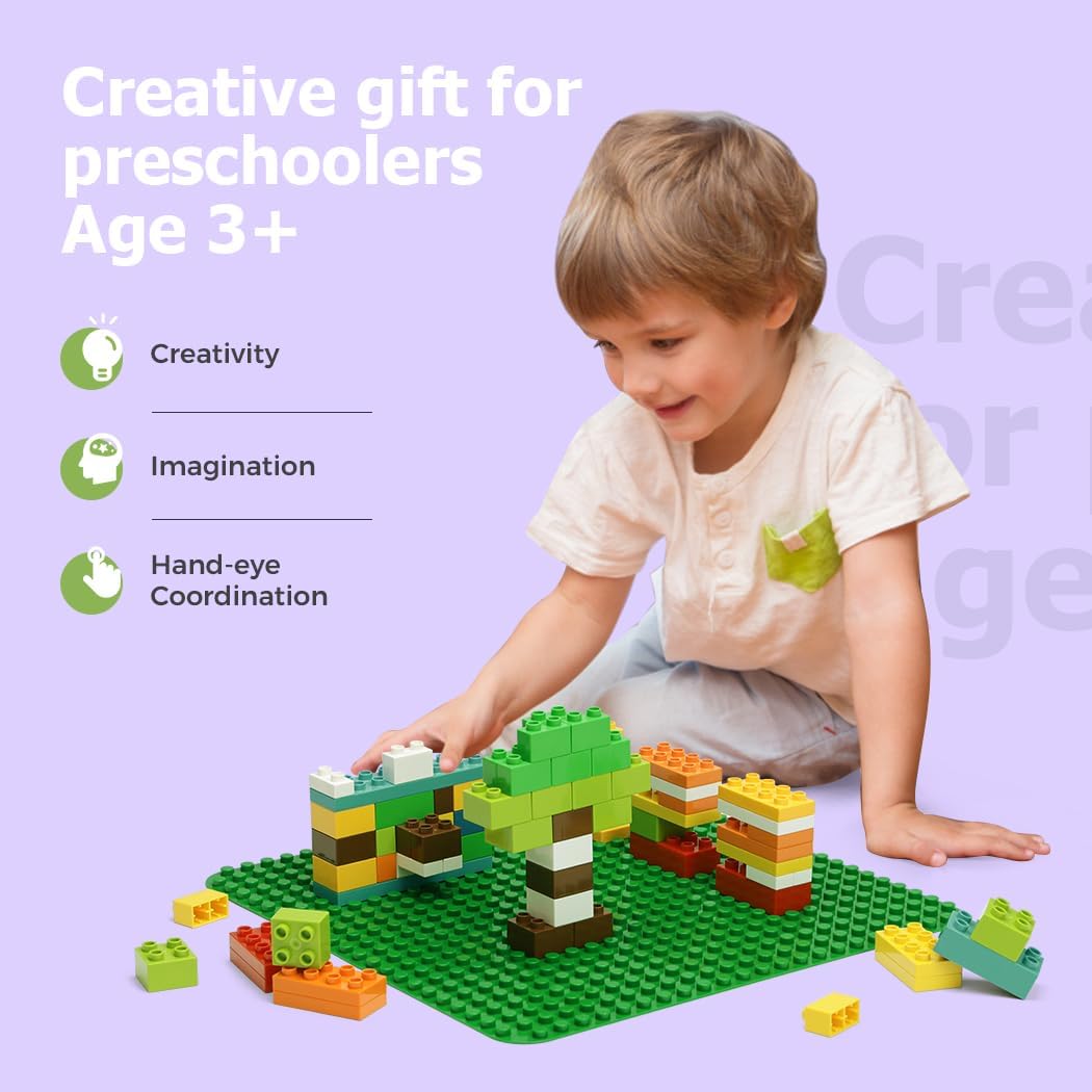 Etarnfly multicolored building baseplates, 10 x 10 inch, 8 pack - view 12