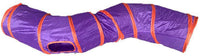 iCAGY Cat Tunnel Toys for Indoor Cats Kittens Rabbits - 47" (Shape S) / Purple