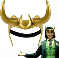 CAFELE gold horned superhero helmet in PVC for Norse cosplay - view 2