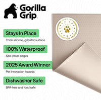 GORILLA GRIP Dog Food Mat, 100% Waterproof Silicone, 16x10 Beige – Essentials for Dogs - Cream / 26"l X 17"w - image 2