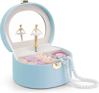 VLANDO Musical Jewelry Box for Girls - H.Blue