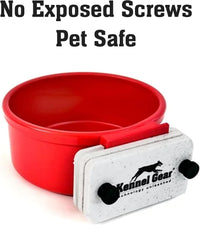 Dog Crate Water Bowl No Spill - Red - image 4