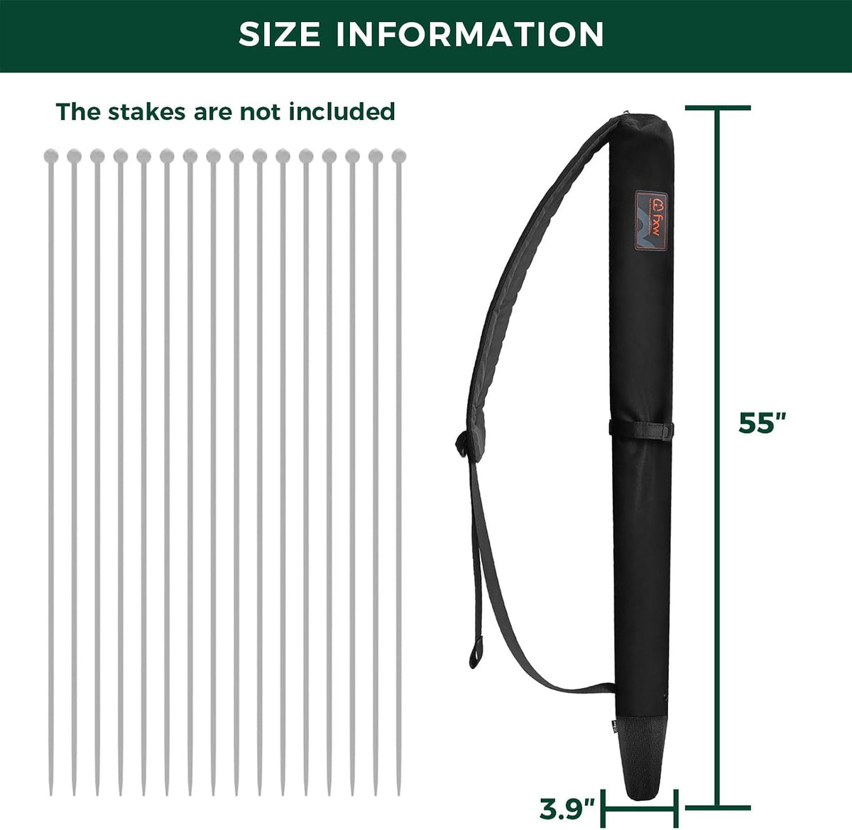 FXW Stake Bag Designed for Storing and Carrying While Camping – Essentials for Dogs - 50inch - image 2