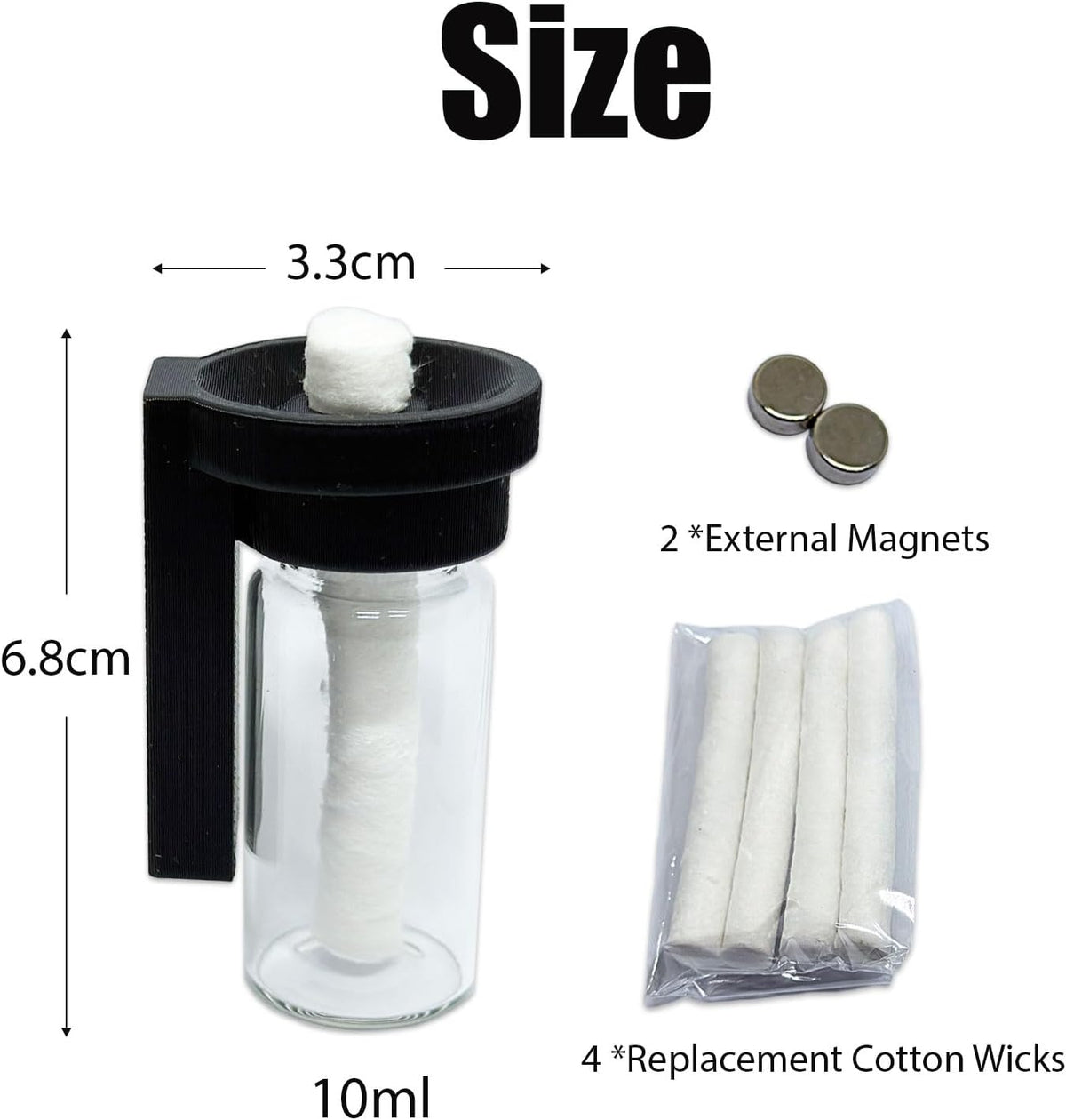 Jumping Spider Water Dispenser, Magnetic Hanging Feeder - Black / 10ML - image 2