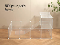 LURIVA Transparent Clear Small Animal Playpen, Guinea Pig Cages - 12 Panels - image 4