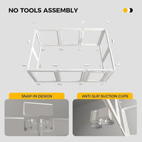 Clear Acrylic Plastic Dog Playpen - Clear Dog Play Pen - Easy Assemble Acrylic Dog Playpen - Puppy Playpen, Cat Playpen, Small Animal Playpen, Dog Play Pen Indoors (White, 30.3" H, 10PCS)