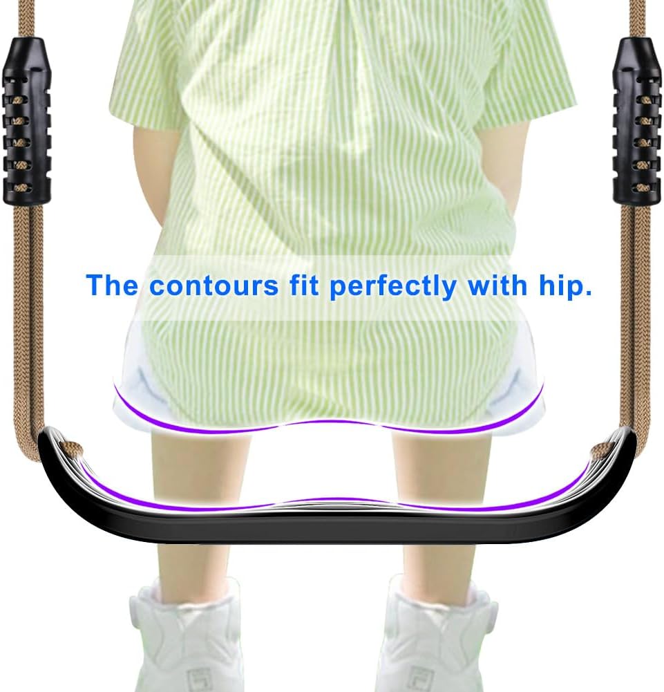 SELEWARE Heavy Duty Swing Seat Replacement, Kids & Adults - Black, 2 Pack - image 2