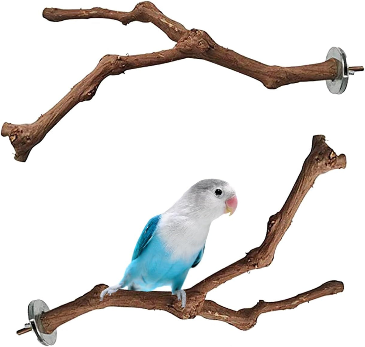 PINVNBY Parrot Perches Natural Birds Stand Wild Grape Stick Grinding - 2 PCS: 