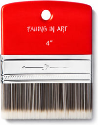 Falling in Art large 8 inch flat paddle paint brush with stainless steel ferrule - view 6