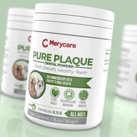 Pure Plaque Off Vet-Approved Dental Powder for Dogs & Cats | 100% Natural Teeth Cleaner with Seaweed | Plaque & Tartar Remover | Freshens Breath | No Brushing Needed (50g)
