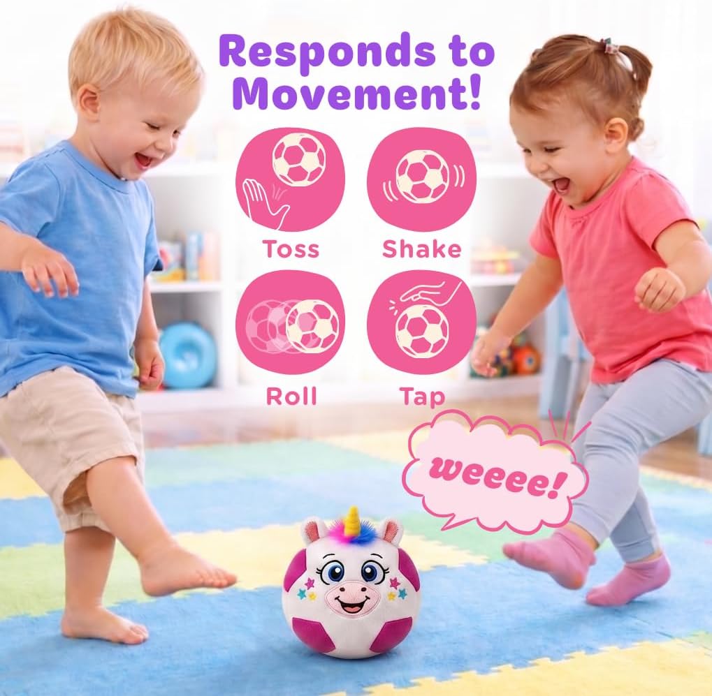 Move2Play, Hilariously Interactive Toy with Music & Sound Effects | Birthday Gift for Boy & Girl - Soccer - Unicorn - image 3