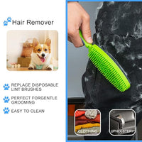 Rubber Pet Hair Removal Brush for Couch Clothes Dog Cat Pet Hair Carpet, Also Used as Dog Cat Bath Brush with Massage Effect