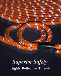 Long Dog Leash for Training 10FT/16FT/20FT/30FT/50FT/100FT - 30FT* 3/8 inch / 1Pack Orange - image 4