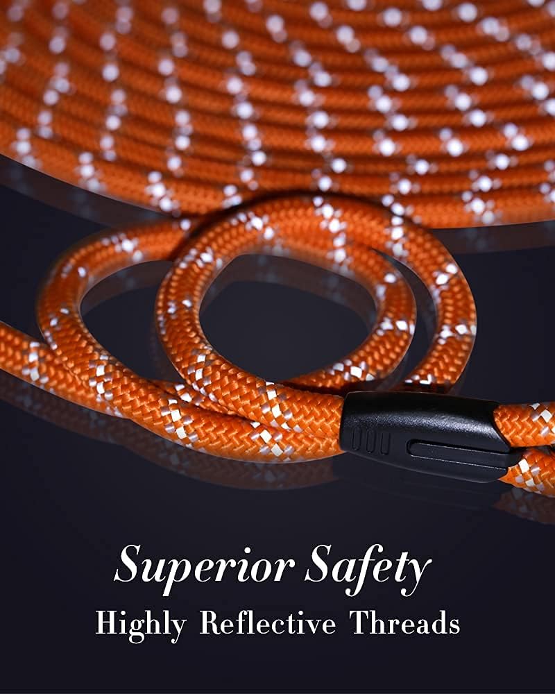 Long Dog Leash for Training 10FT/16FT/20FT/30FT/50FT/100FT - 30FT* 3/8 inch / 1Pack Orange - image 4