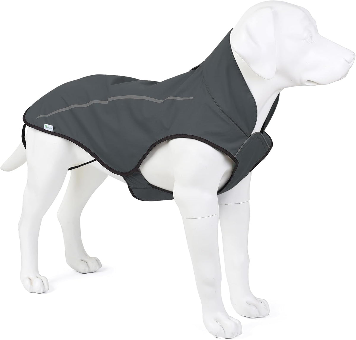 Mile High Life Dog Raincoat - M Chest 26"-32" / Dark Gray - image 4