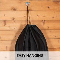 Dura-Tech Full Bale Hay Sack | Color Black | Horse Stable Essential | Full Bale Capacity | Slow Feed Design | Durable 1200D Fabric | Easy Hanging