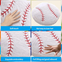 14" Volleyball Plush Pillow Soft Throw Toy for Kids Room Decoration – Fun for Kids & Family - Baseball / 14" - image 2