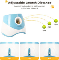 Automatic Ball Launcher for Dogs: Indoor Thrower Fetch Machine - Blue / 10-30FT for Small Dogs - image 3