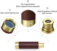 Aubric pirate spyglass telescope with fabric treasure map and golden compass - view 3