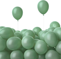 PartyWoo White Balloons 155pcs Matte White Latex Balloons Different - Green-f03 / 5 inch