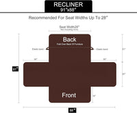 U-NICE HOME Loveseat Sofa Cover for 2 Cushion Couch, Dark Grey – Essentials for Pets - Dark Grey/Light Grey / 28''recliner-oversized - image 3