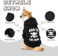 Dog Basic Hoodie Soft Dog Clothes Cold Weather Sweaters for Medium - Skull / XXL (Back: 30.71",Chest:37", 55-80lbs) - image 4