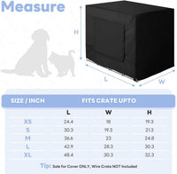 Dog Crate Cover, Kennel Covers Fit for 30 Inch Dogs Crate - Black (with window) / 36 Inch - image 4
