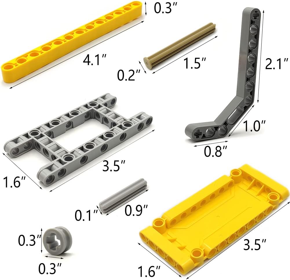 dspitwod 420 piece technic parts set with liftarms, beams, axles and connectors - view 12